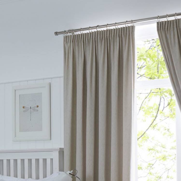 Fusion Dijon blackout curtains natural 117x137cm, UK version
