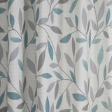Fusion Beechwood leaf eyelet curtain duck egg 117x137cm, UK version