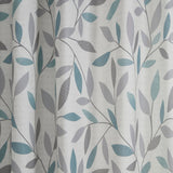 Fusion Beechwood Leaf Eyelet Curtains - Duck Egg - 168x137cm
