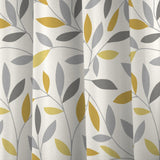 Fusion Beechwood Leaf Eyelet Curtains - Ochre - 168x183cm