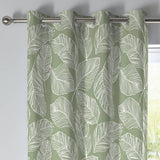 Fusion Matteo palm leaf green curtains 117x137cm (British brand)