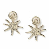 Freedom gold tone drop earrings 40mm - British product