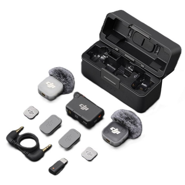 DJI Mic Mini 2 wireless microphone system with charging case, imported from the UK