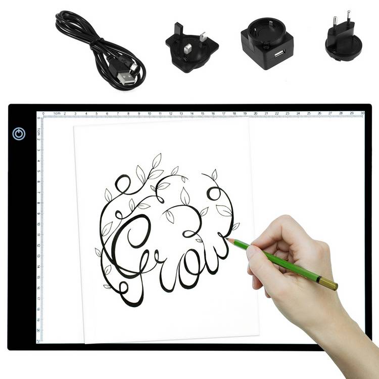 PureLite A4 natural daylight LED light pad, imported from the UK
