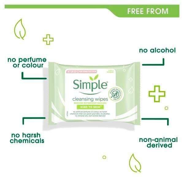 Simple Kind to Skin Cleansing Facial Wipes 7 wipes