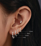 Maria Tash marquise diamond hoop earring 6.5mm (British brand)