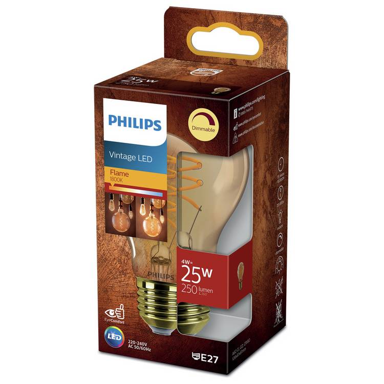 Philips 4W LED ES dimmable light bulb, UK version