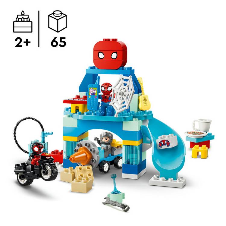 LEGO DUPLO Spidey Webquarters building toy set 65 pieces, imported from the UK