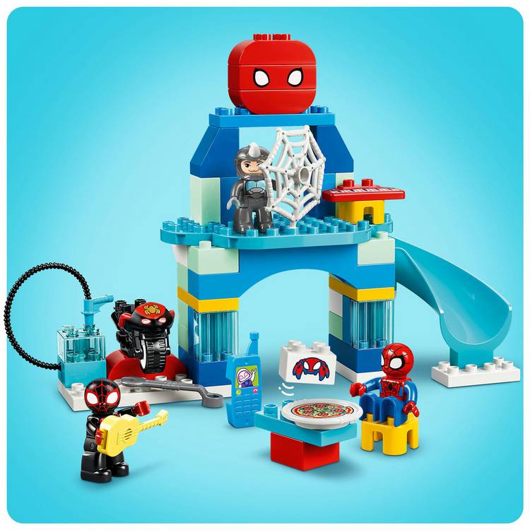 LEGO DUPLO Spidey Webquarters building toy set 65 pieces, imported from the UK