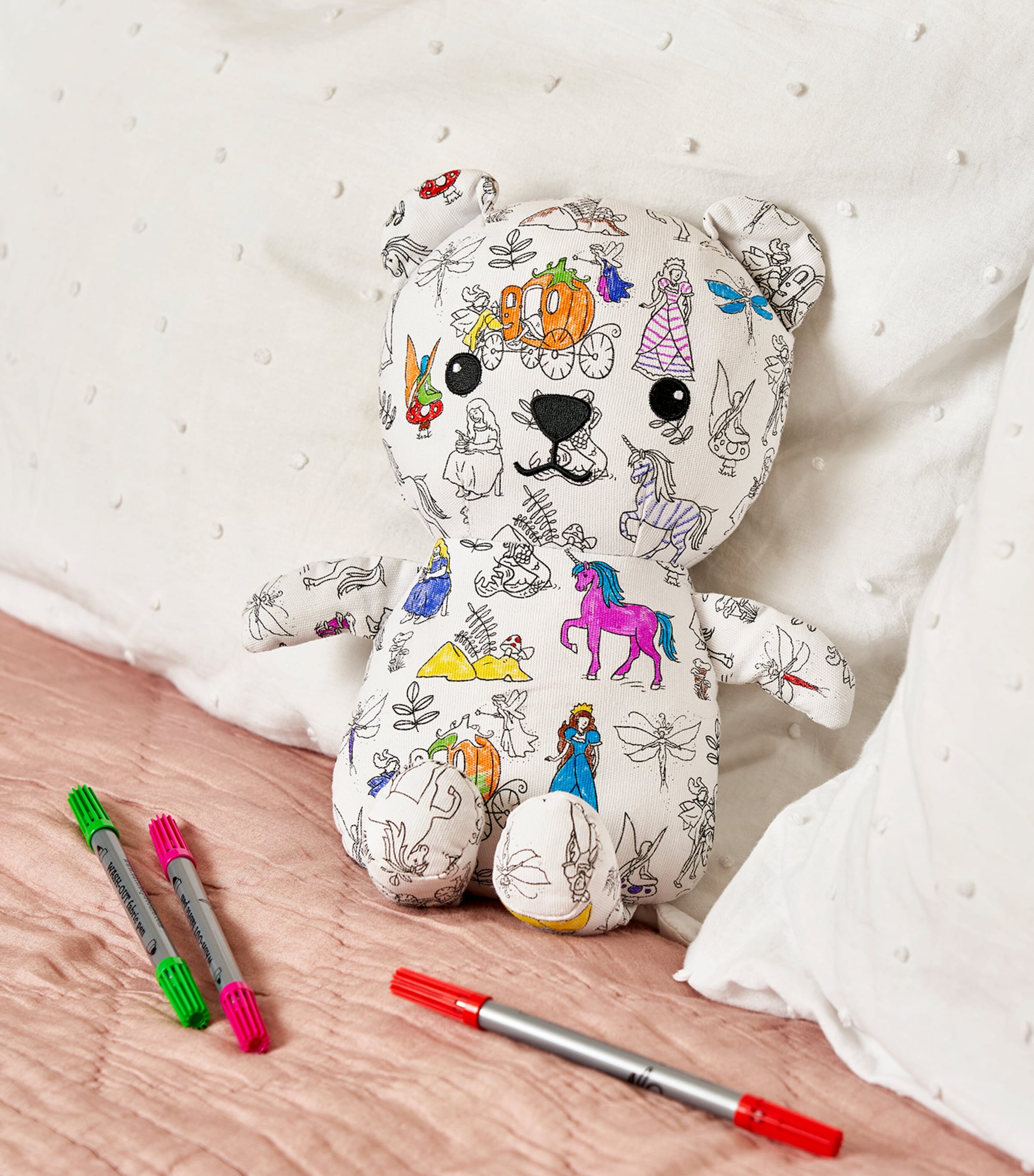 eatsleepdoodle Artie Bear fairytale colour-in bear - British product