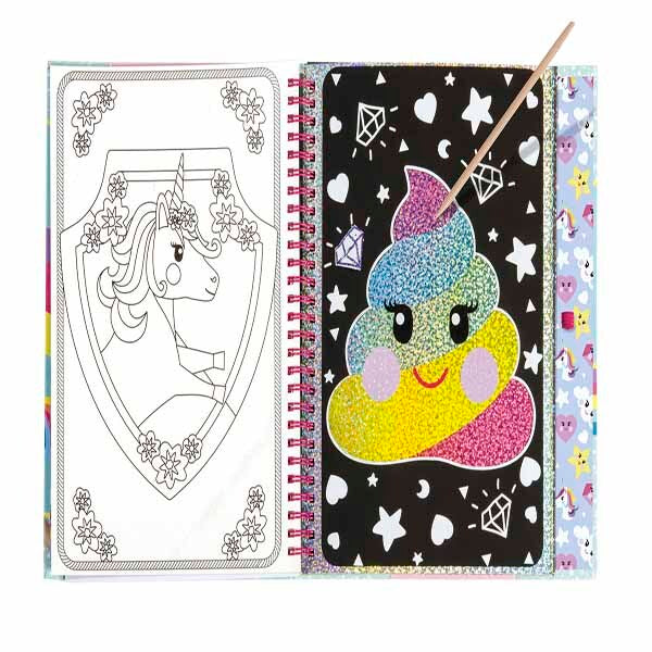 Totum Unicorn ScratchBook scratch art kit - British product