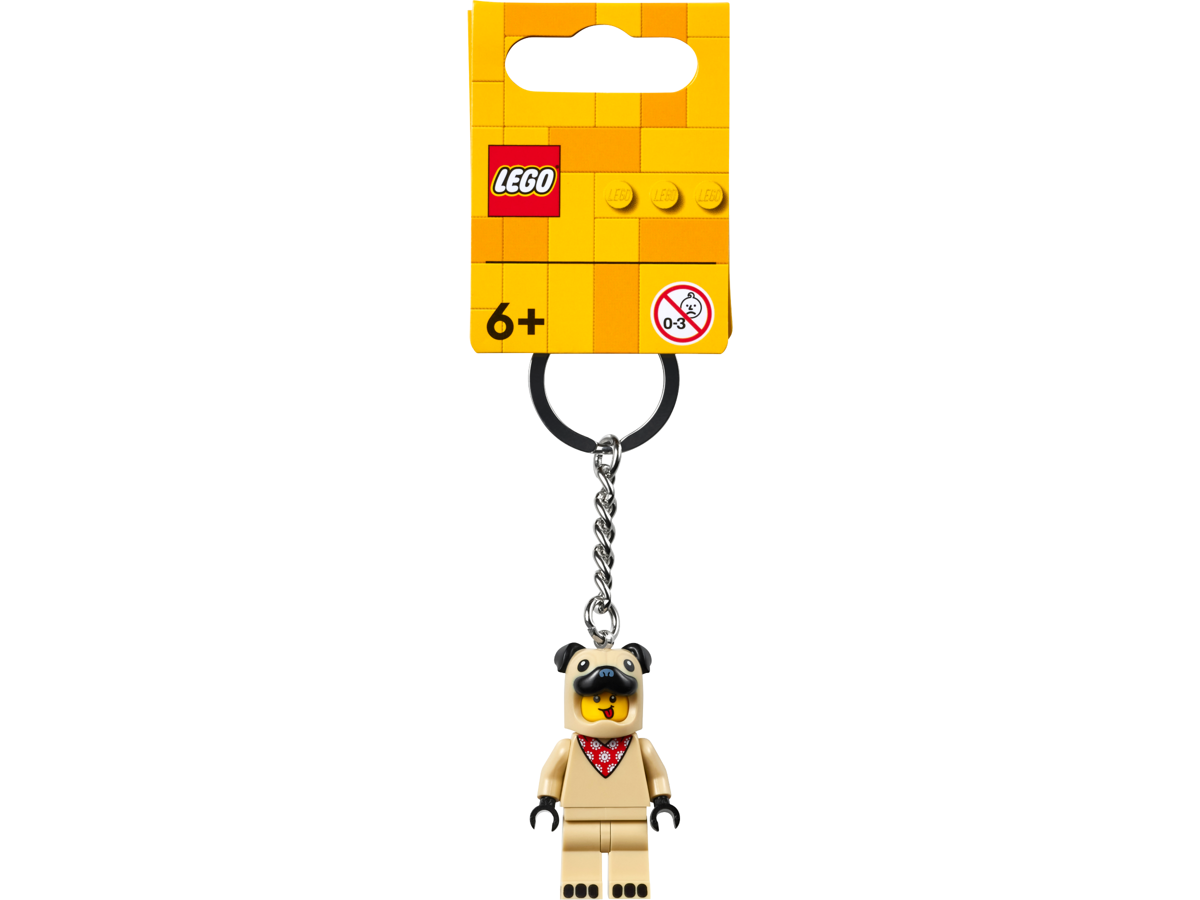 LEGO French Bulldog Guy Keyring 9 cm, imported from the UK