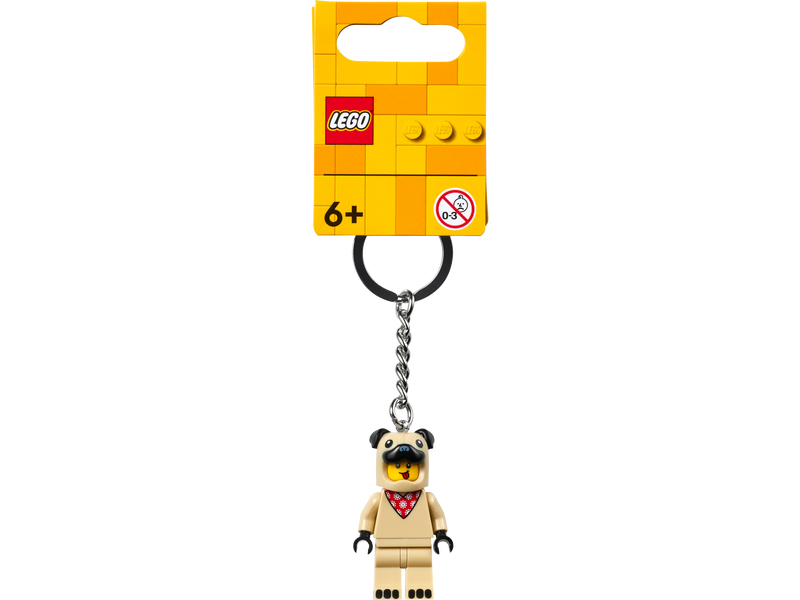 LEGO French Bulldog Guy Keyring 9 cm, imported from the UK