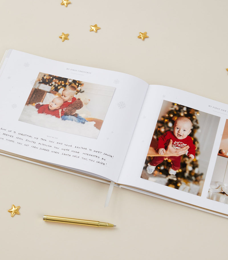 Blush and Gold baby memory book - British product