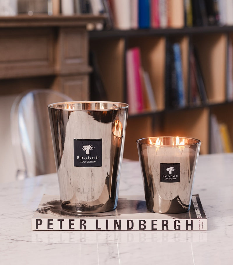 Baobab Collection Platinum Candle Grapefruit Amber 24cm - British product