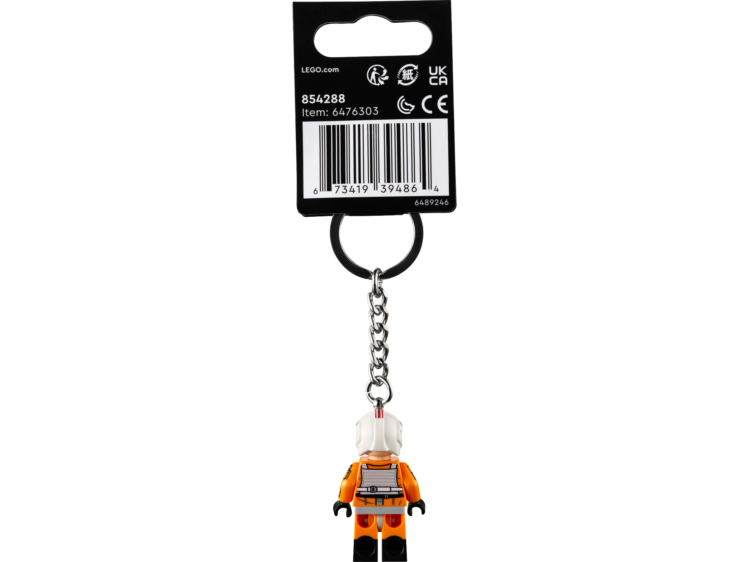 LEGO Luke Skywalker Pilot Key Chain 9cm, imported from the UK