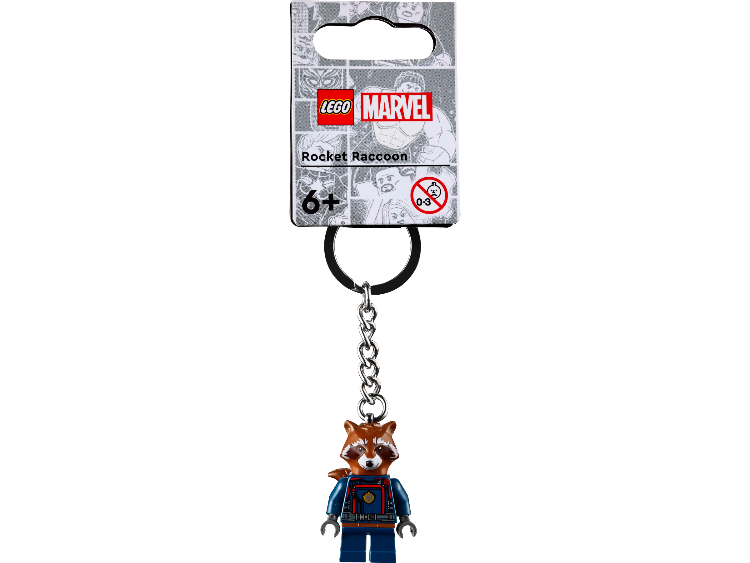 LEGO Rocket Raccoon Key Chain 9cm, imported from the UK