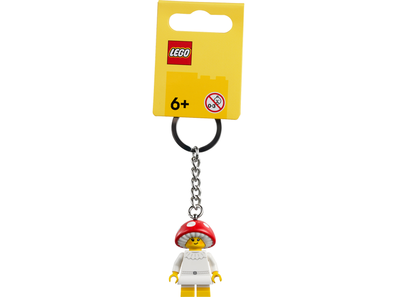 LEGO Mushroom Girl Keychain 9cm, imported from the UK