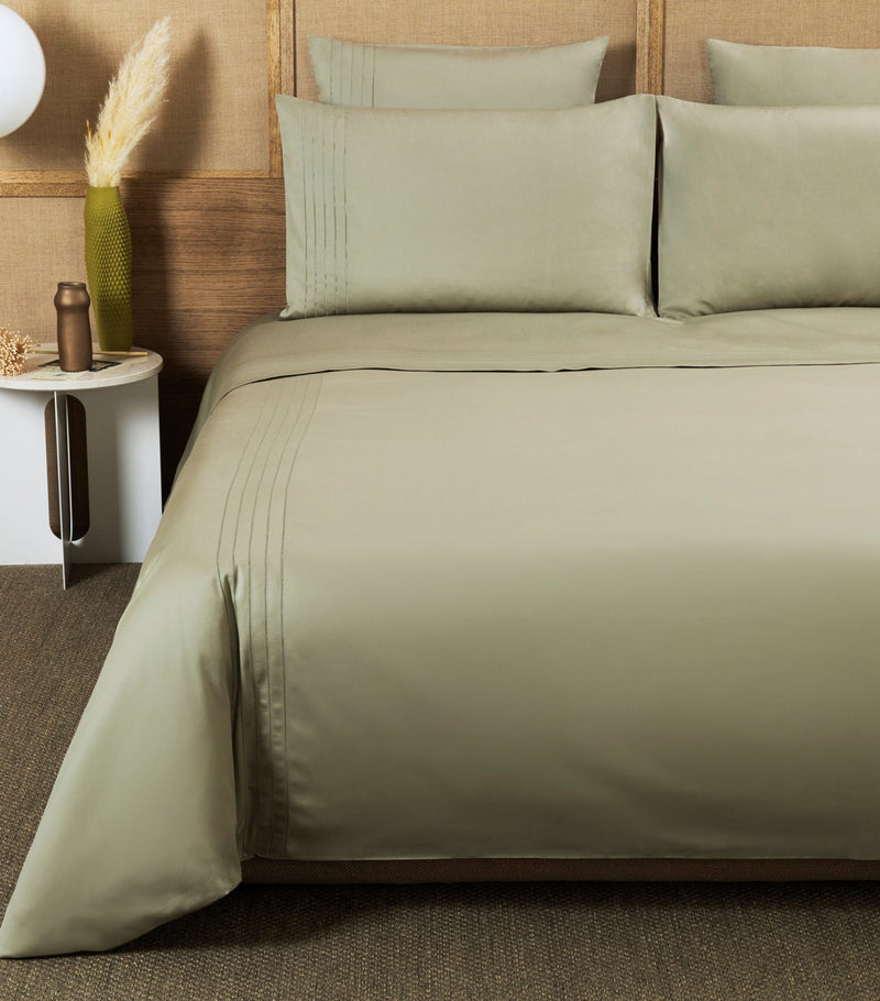 Frette Super King Duvet Cover in Sakura Pink with Oxford Weave - British product