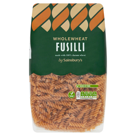 Sainsbury's Wholewheat Fusilli Pasta 1kg Pasta Sainsburys   