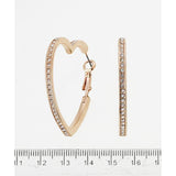 Lipsy crystal heart hoop earrings 40mm - British product