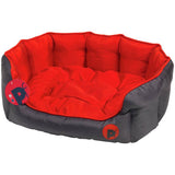 Petface Oxford Oval Red large dog bed - British product