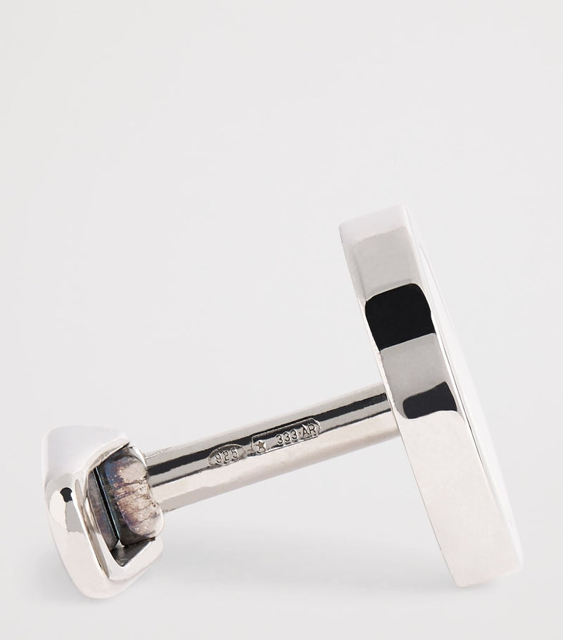 Giorgio Armani sterling silver mother-of-pearl cufflinks, UK version