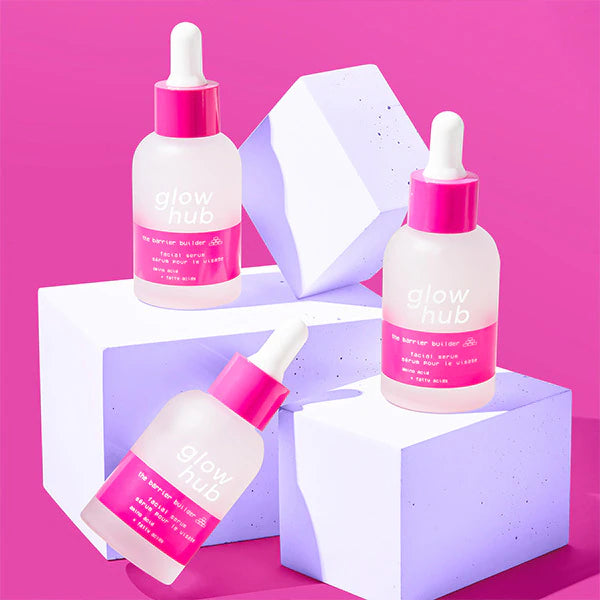 Glow Hub Barrier Builder soothinf face serum bottle (British brand)