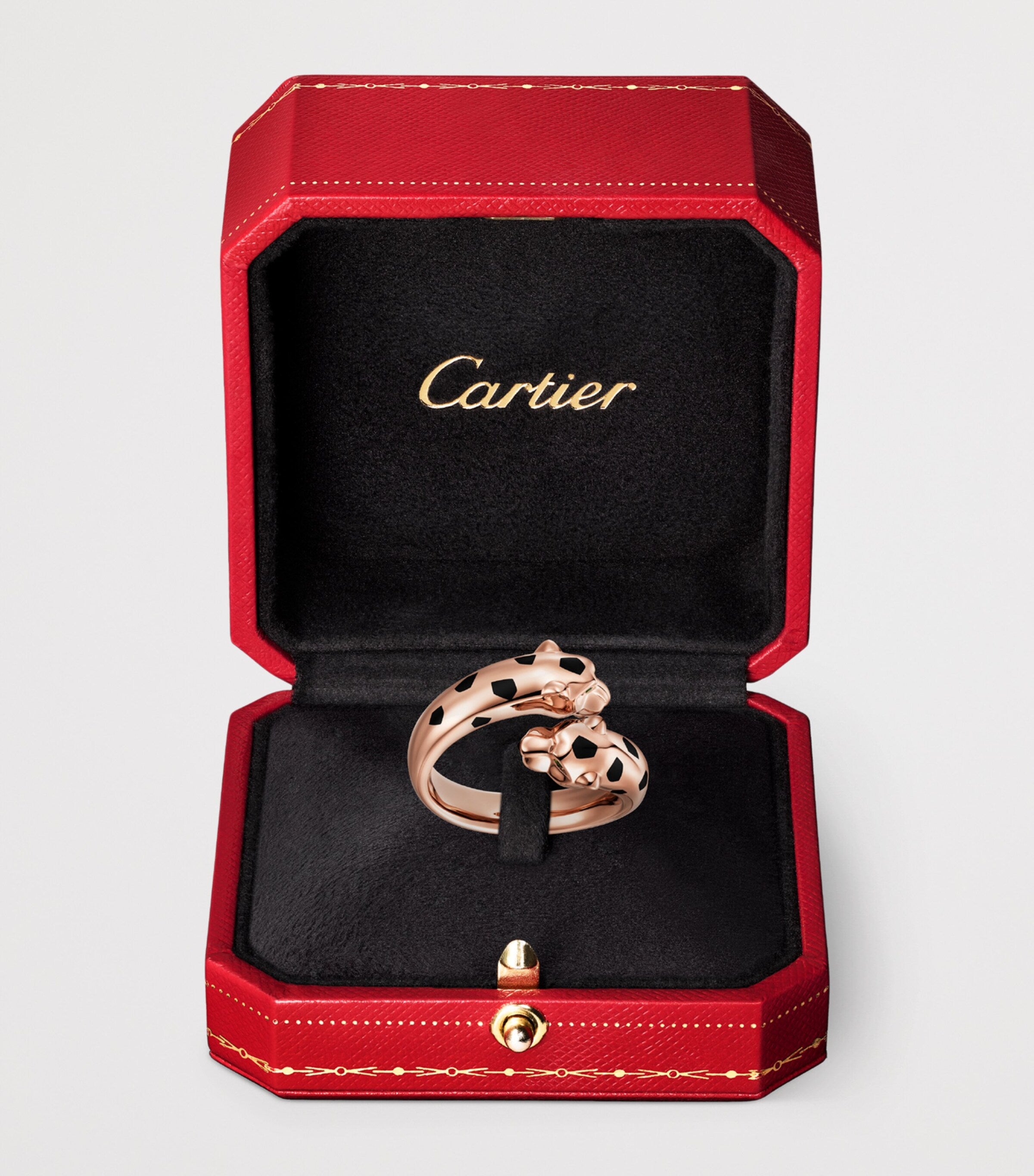 Cartier Panthère de Cartier ring rose gold tsavorite onyx, UK version