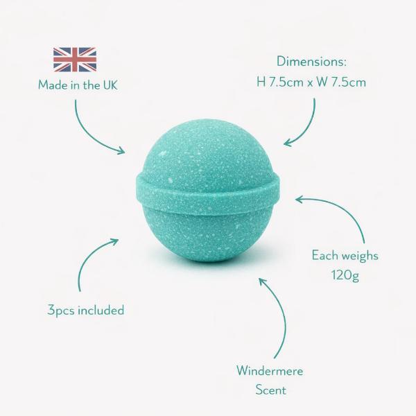 Candlelight Bukhara bath bomb gift set Windermere scent 3 x 120g, UK version