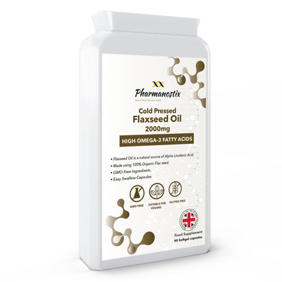 Superdrug Pharmanostix Flaxseed Oil 2000mg 90 Capsules- Buy online at McGrocer