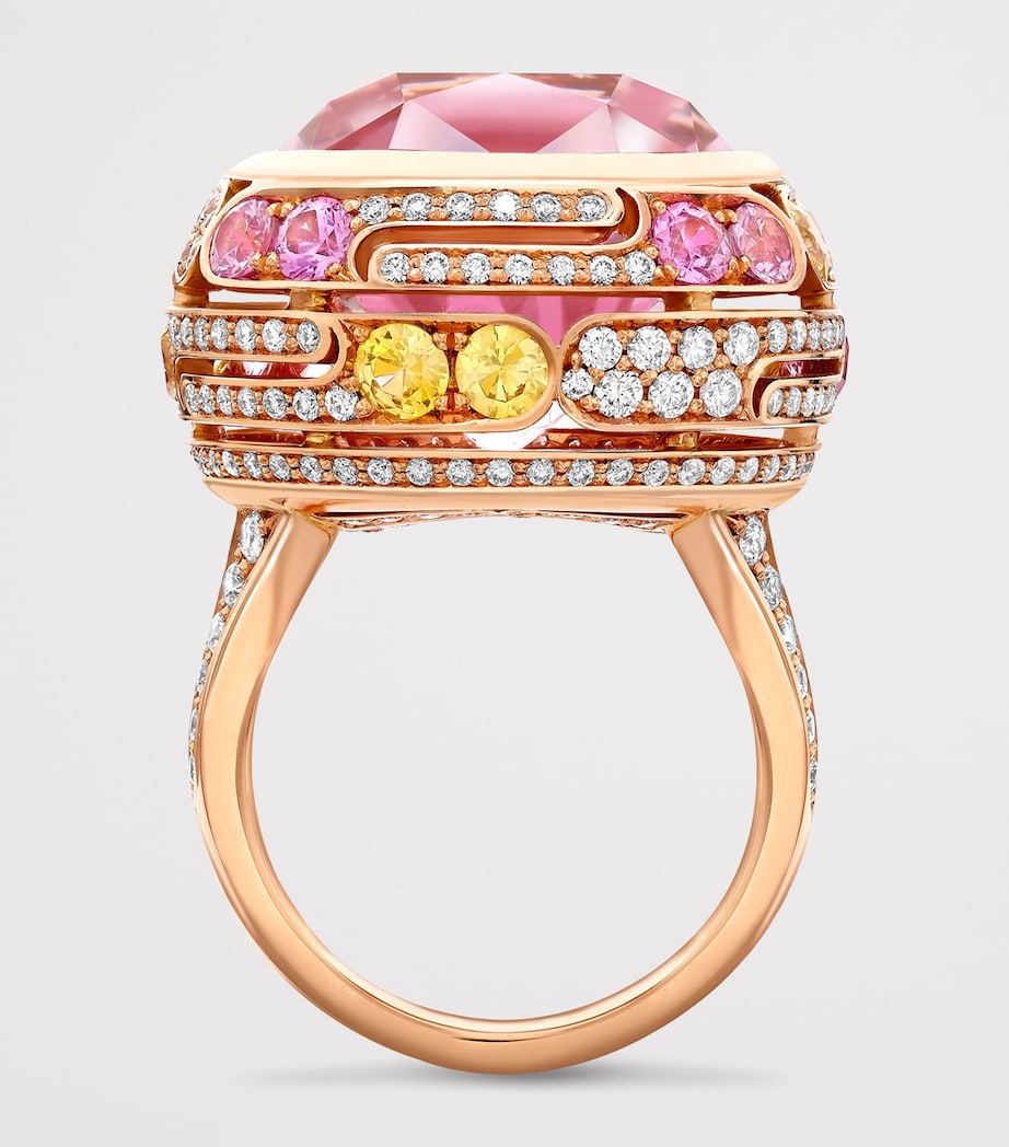 Boodles Morganite and Diamond Play of Light ring (British brand)