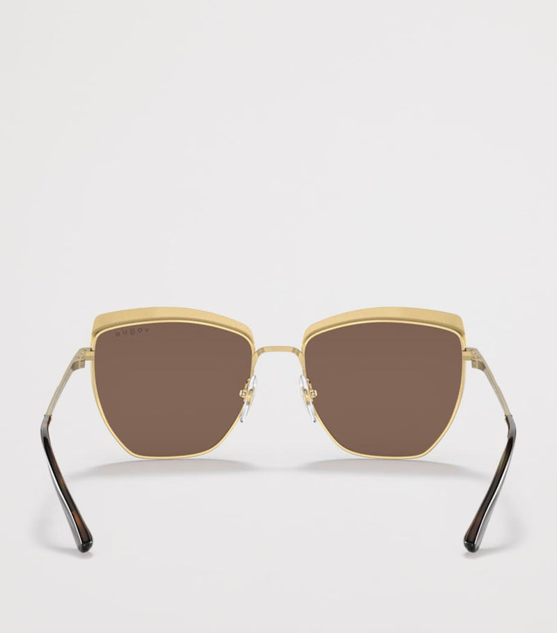 Vogue metal irregular sunglasses with oversized cat-eye design, UK version