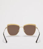 Vogue metal irregular sunglasses with oversized cat-eye design, UK version