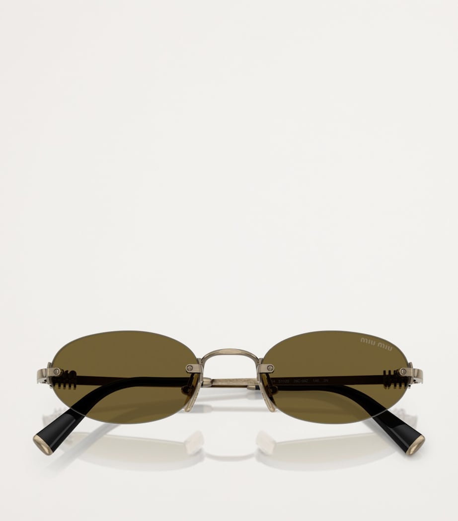Miu Miu oval metal sunglasses, imported from the UK
