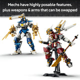 LEGO NINJAGO Twin Titan Mechs building set with 1707 pieces, UK version
