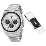 Maserati Velocita men's watch silver dial stainless steel bracelet - British product