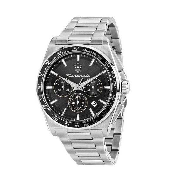 Maserati Velocita watch 43mm black dial stainless steel, imported from the UK