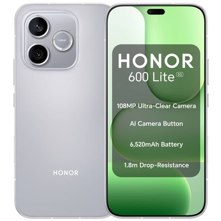 HONOR 600 Lite 5G 256GB smartphone Velvet Grey, imported from the UK