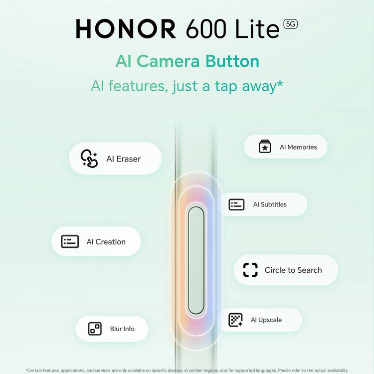 HONOR 600 Lite 5G 256GB smartphone Velvet Grey, imported from the UK