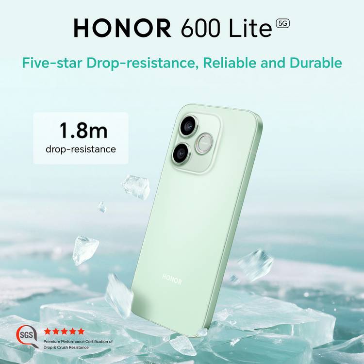HONOR 600 Lite 5G 256GB smartphone Velvet Grey, imported from the UK