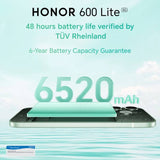 HONOR 600 Lite 5G 256GB smartphone Velvet Grey, imported from the UK