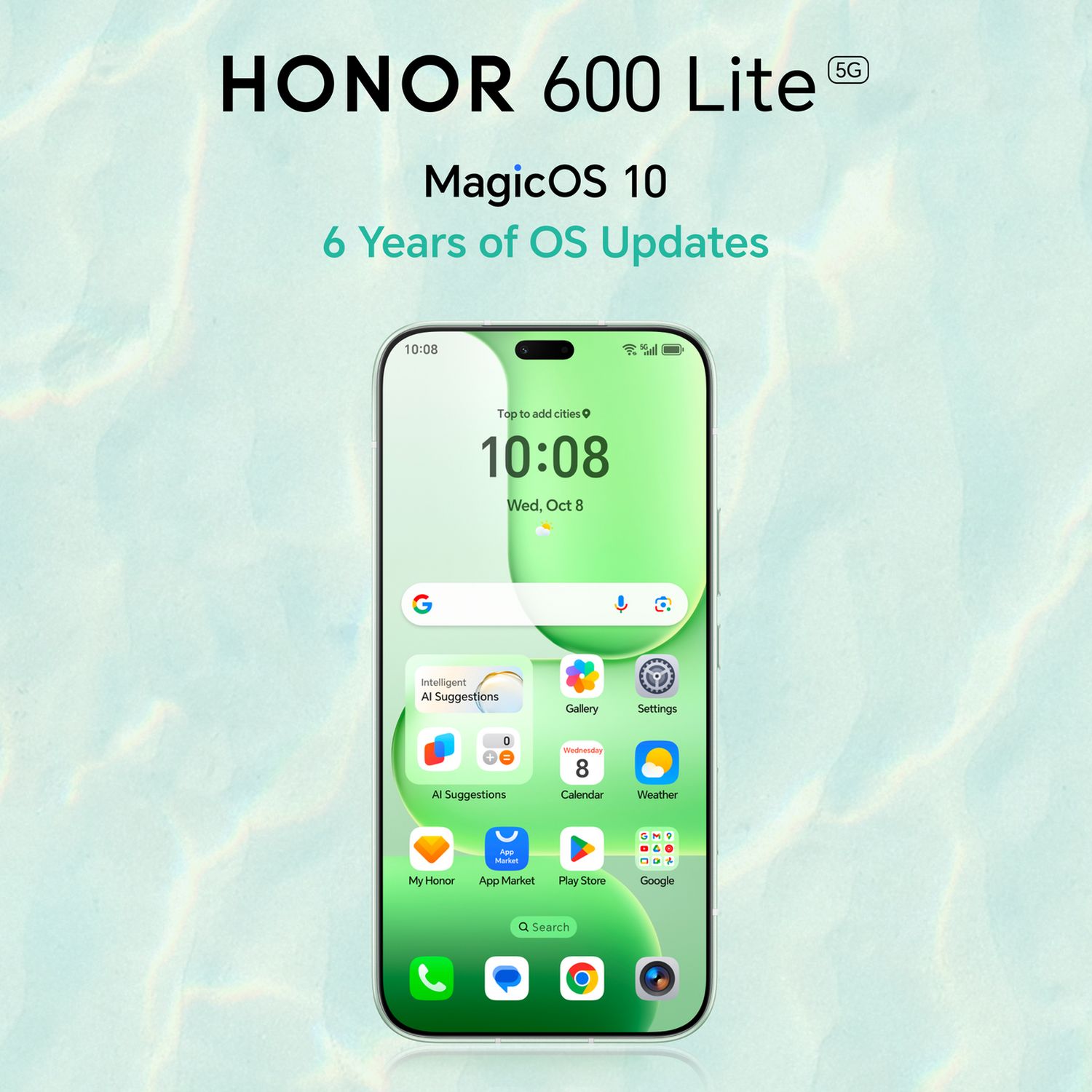 HONOR 600 Lite 5G smartphone 256GB Sprout Green - British product