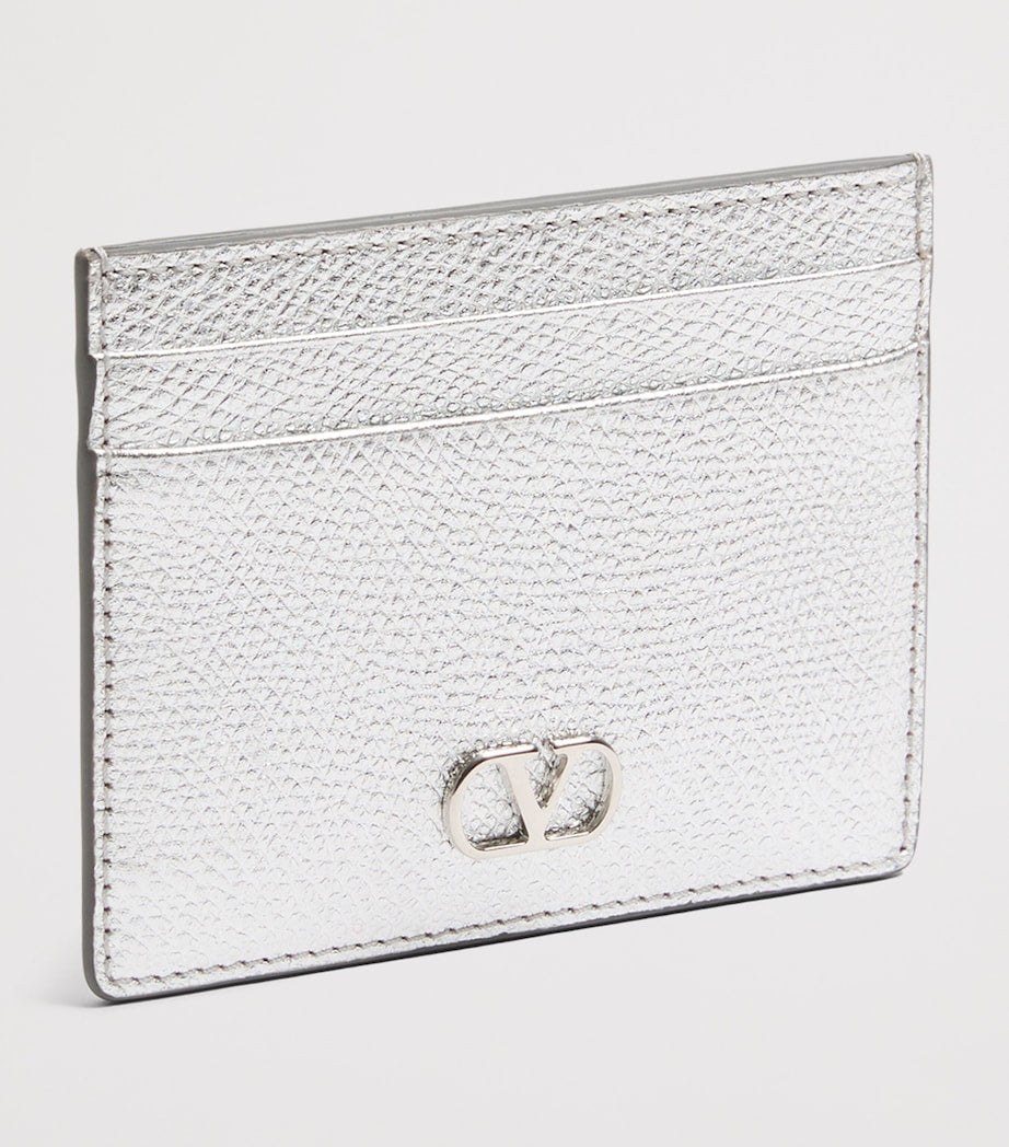 Valentino Garavani grained leather VLogo Signature card holder, imported from the UK
