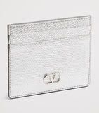Valentino Garavani grained leather VLogo Signature card holder, imported from the UK