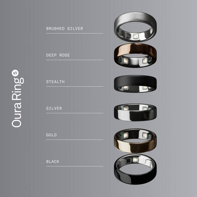 Oura Ring 5 silver smart ring size 13 - British product