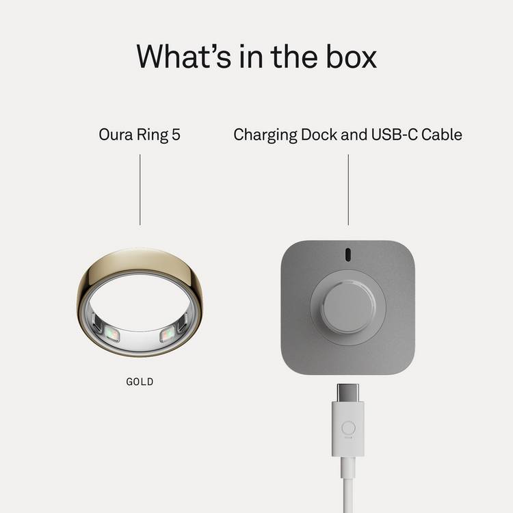 Oura Ring 5 Gold smart ring size 12 - British product