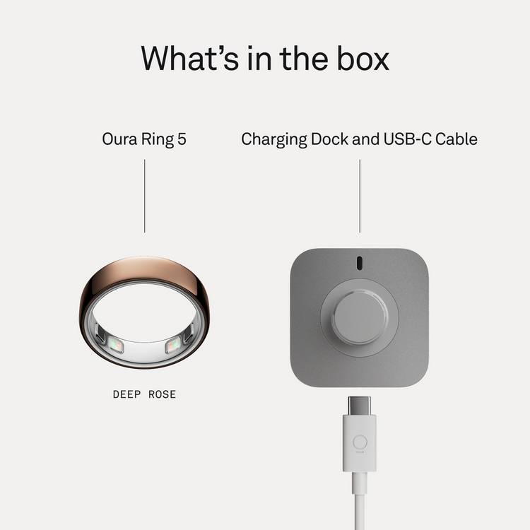 Oura smart ring Deep Rose size 6, imported from the UK
