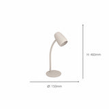 EGLO Carlo desk lamp in sand steel, UK version