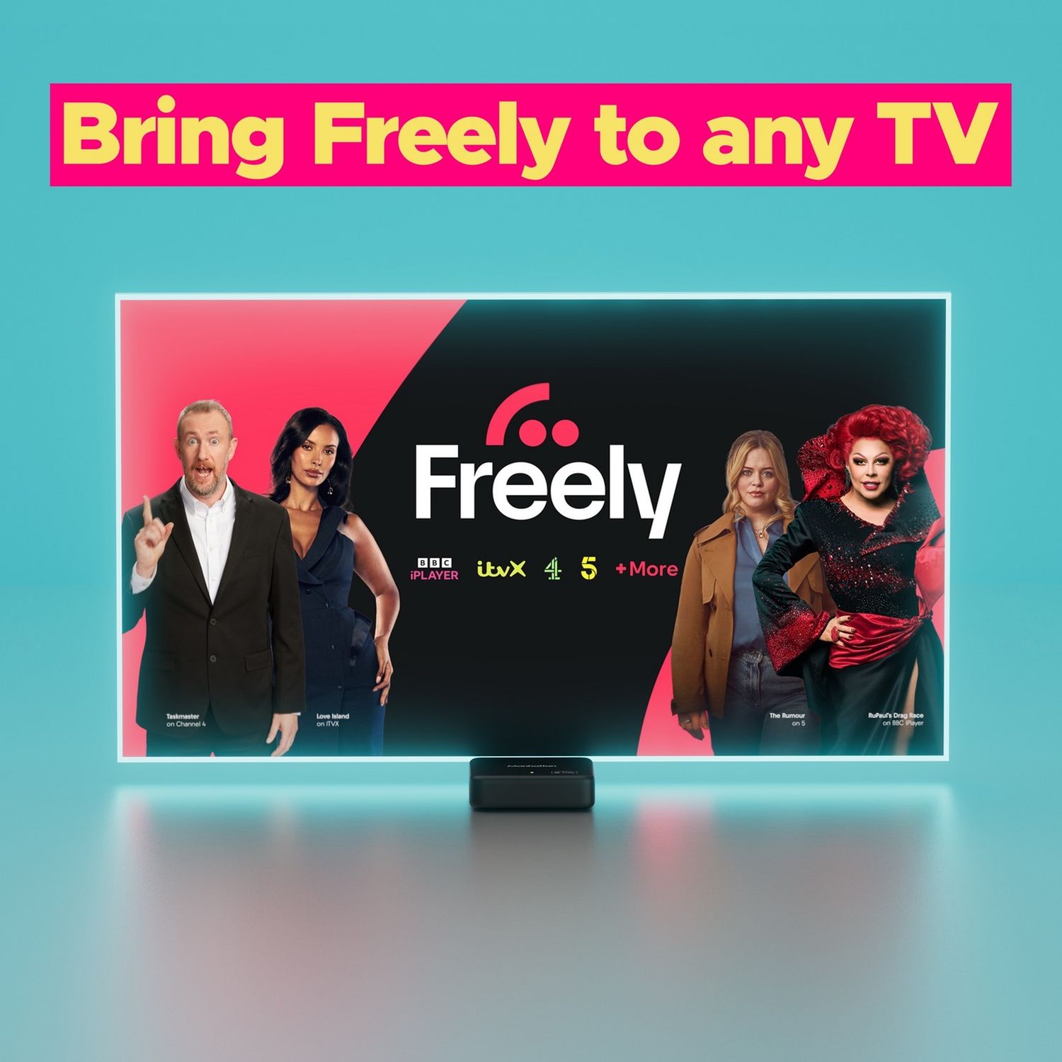 Manhattan Aero 4K TV Streamer with Freely - British product